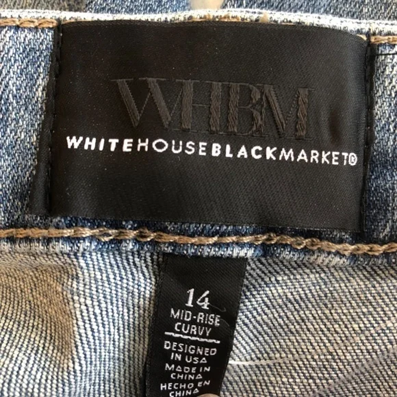 WHBM Curvy Mid-Rise Everyday Soft Boot Jeans size 14 - Picture 10 of 12